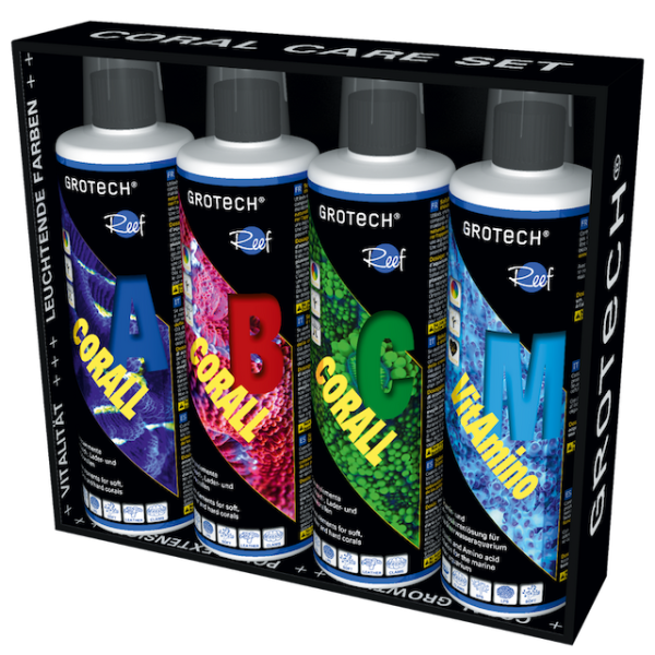 Grotech Coral Care Set – Corall A,B,C + VitAmino M each 500ml Set